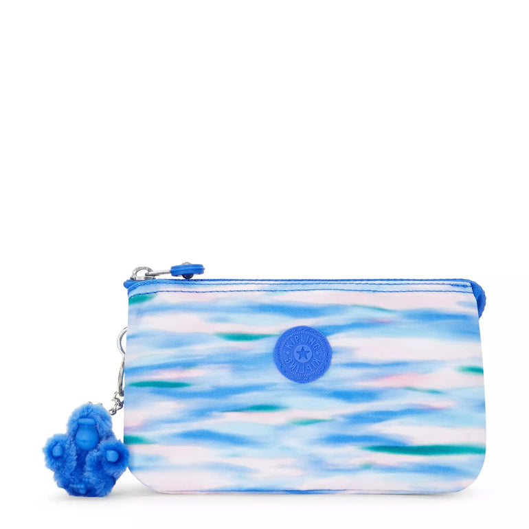 Kipling Creativity Large Printed Pouch - Diluted Blue