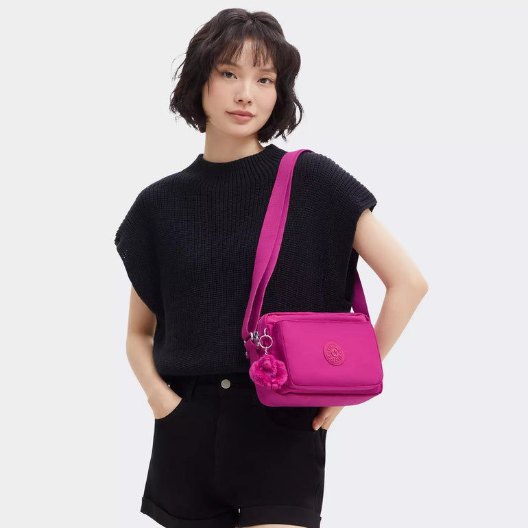 Kipling Abanu Medium Crossbody Bag - Glowing Fuchsia