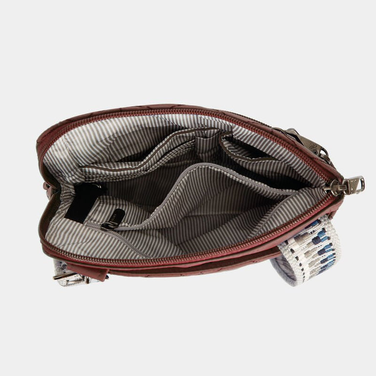 Travelon Boho Sac mince anti-vol - Geo Paprika