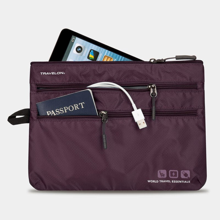 Travelon Organisateur de Voyage pour Articles Essentiels - Blackberry