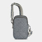 Travelon Boho Sac à bandoulière pour téléphone à 2 compartiments anti-vol - Geo Gray Heather