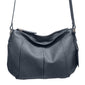 Mancini Pebbled Scarlet Leather Crossbody Hobo Bag