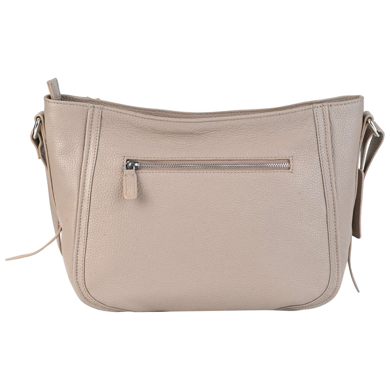 Mancini Pebbled Sophia Leather Crossbody Bag