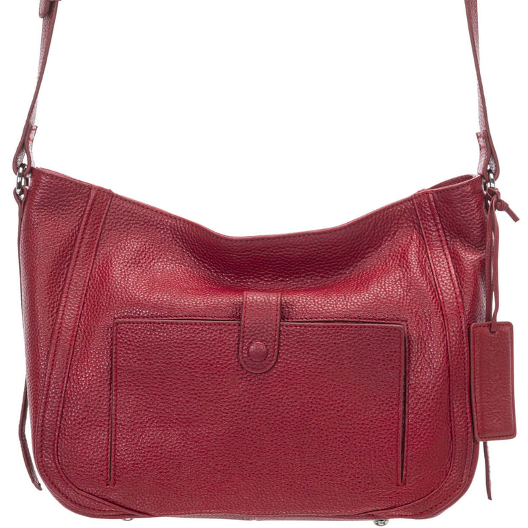 Mancini Pebbled Sophia Leather Crossbody Bag