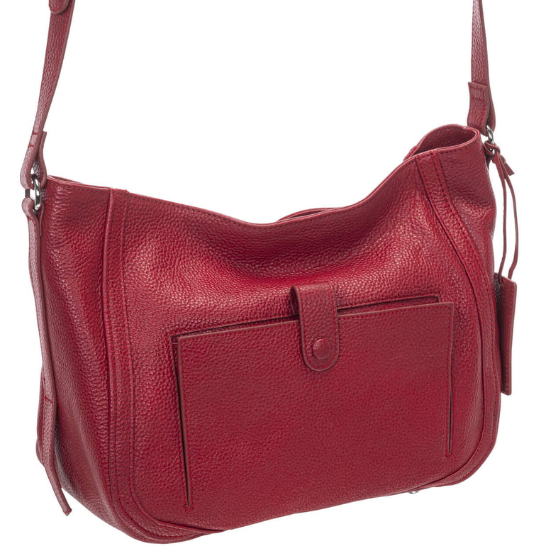 Mancini Pebbled Sophia Leather Crossbody Bag