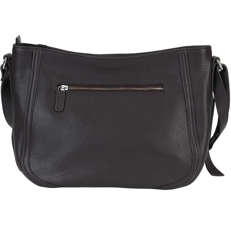 Mancini Pebbled Sophia Leather Crossbody Bag