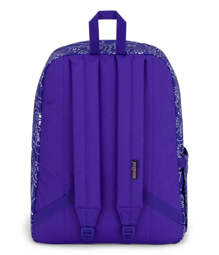 JanSport SuperBreak Plus Backpack - Dub Doodle Purple