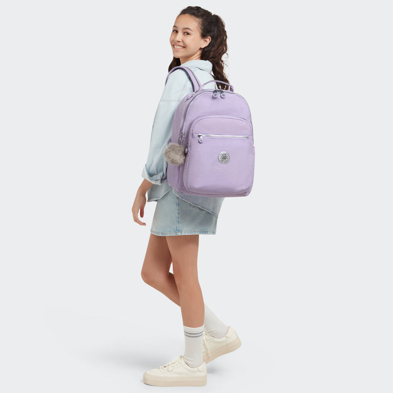 Kipling Seoul Large Printed 15" Laptop Backpack - Garden Clouds