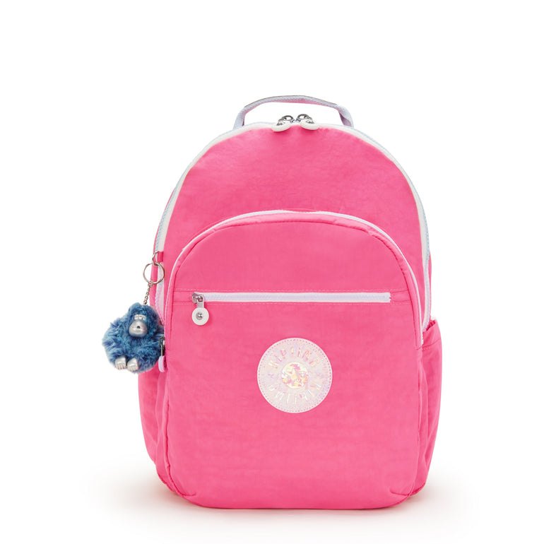 Kipling Seoul Très Grand Sac à Dos pour Ordinateur de 17" - Happy Pink Mix