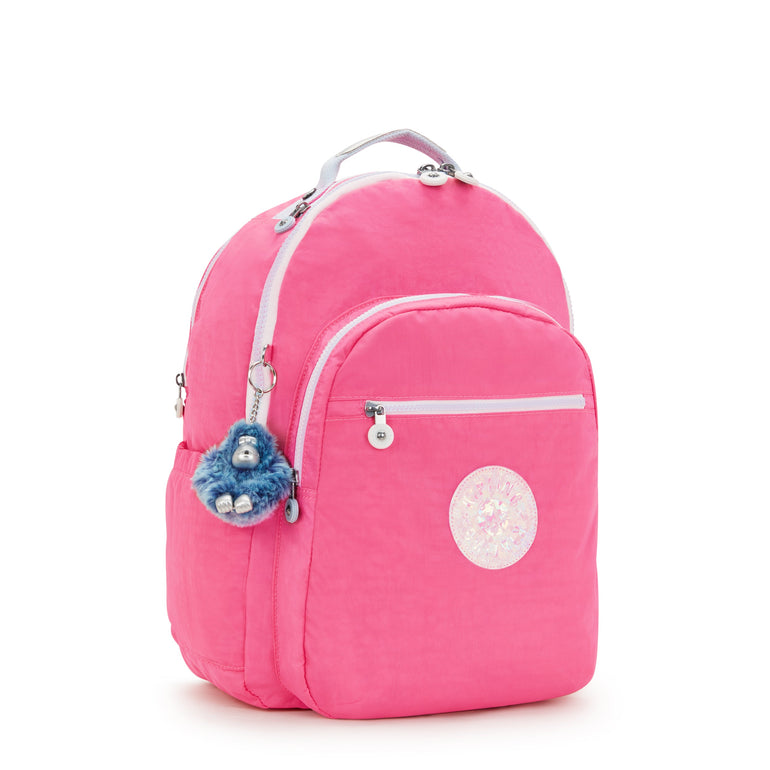 Kipling Seoul Très Grand Sac à Dos pour Ordinateur de 17" - Happy Pink Mix