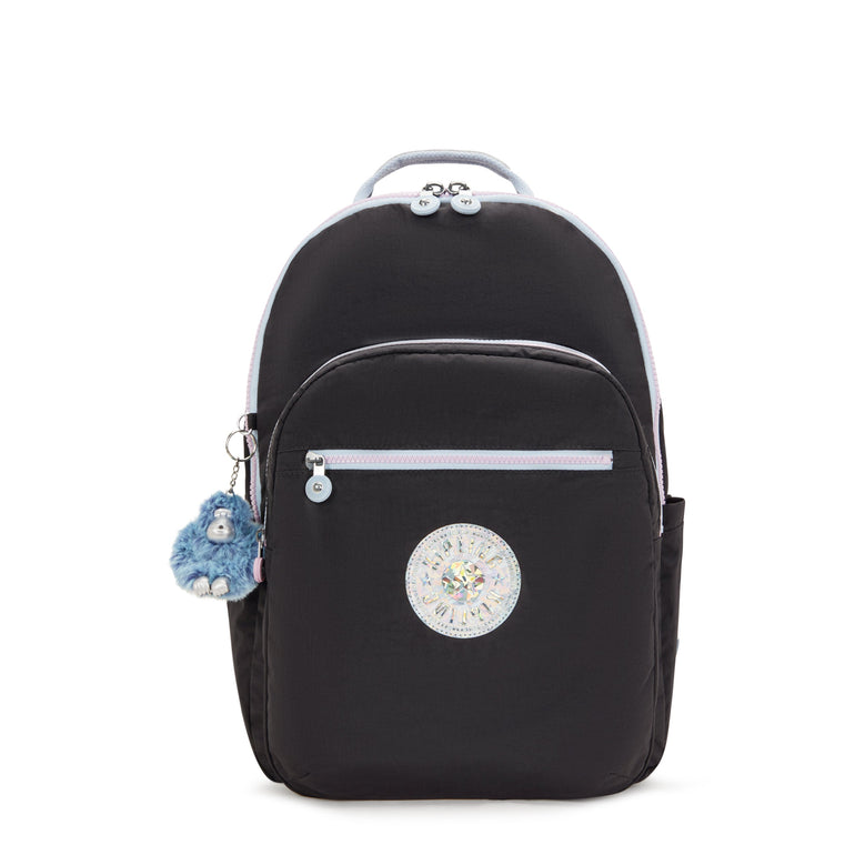 Kipling Seoul Très Grand Sac à Dos pour Ordinateur de 17" - True Black Mix