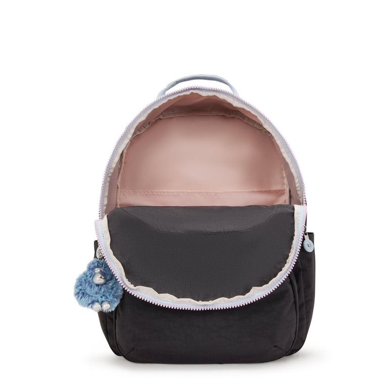 Kipling Seoul Grand Sac à Dos avec Compartiment pour Ordinateur - True Black Mix