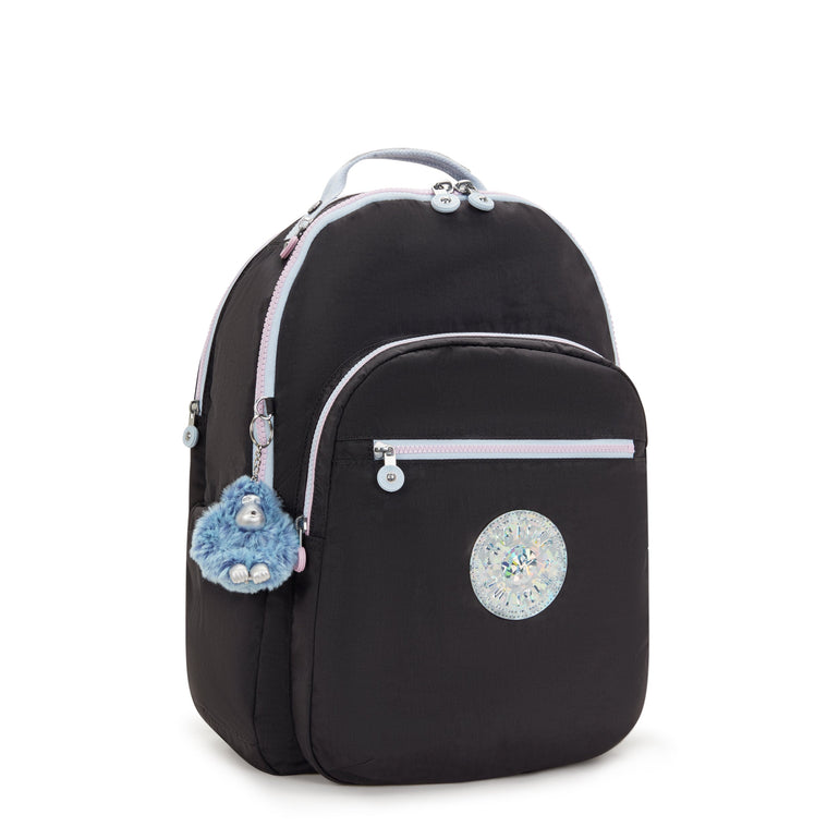 Kipling Seoul Grand Sac à Dos avec Compartiment pour Ordinateur - True Black Mix