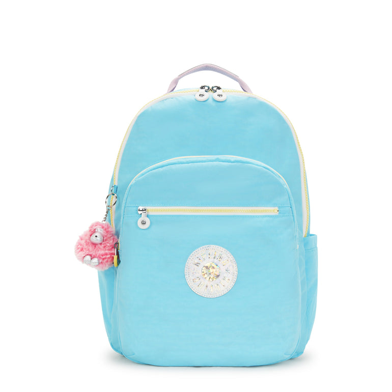 Kipling Seoul Extra Large 17" Laptop Backpack - Blue Sea Mix