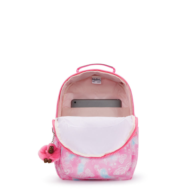 Kipling Seoul Small Printed Tablet Backpack - Garden Clouds