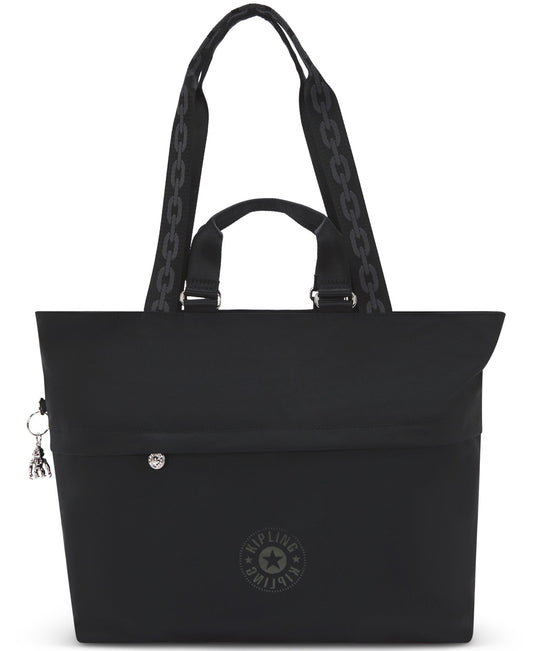 Kipling Charleen Satin 15" Laptop Tote Bag - Endless Black F24