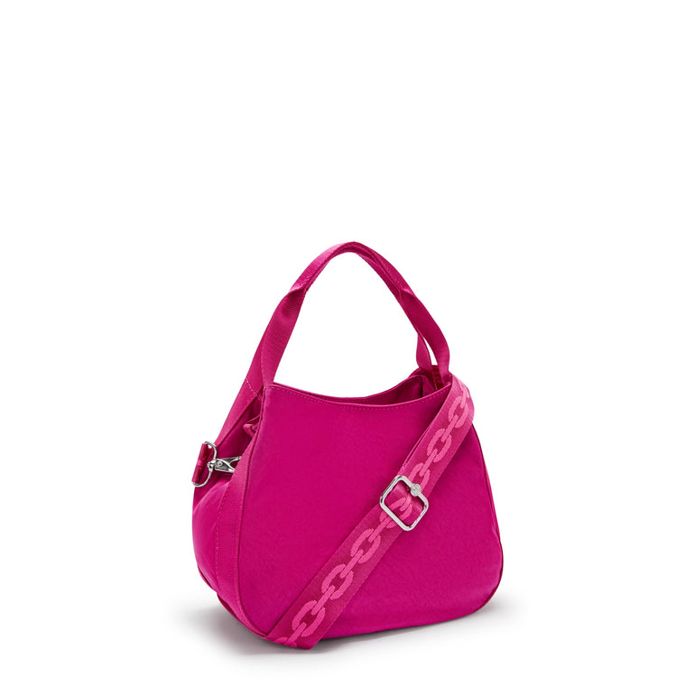 Kipling Bahar Sac d’épaule en satin - Fuchsia Night