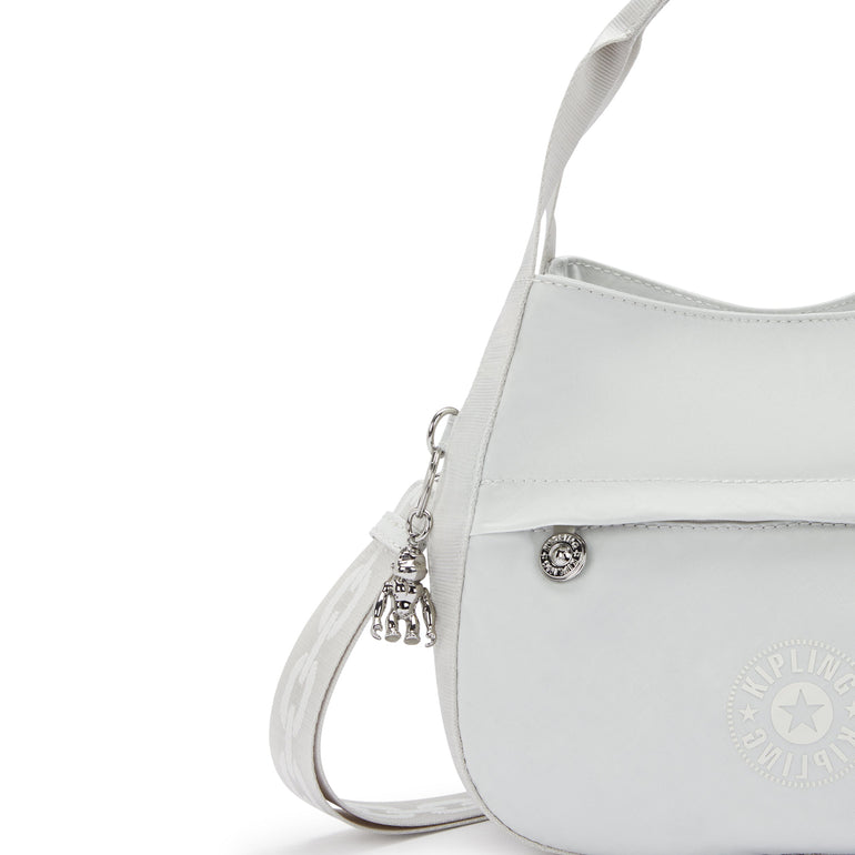 Kipling Bahar Sac d’épaule en satin - Silver Night