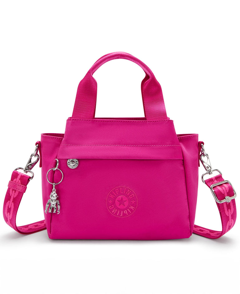 Kipling Cool Elysia Petit sac d’épaule en satin - Fuchsia Night