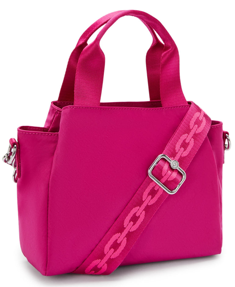 Kipling Cool Elysia Petit sac d’épaule en satin - Fuchsia Night