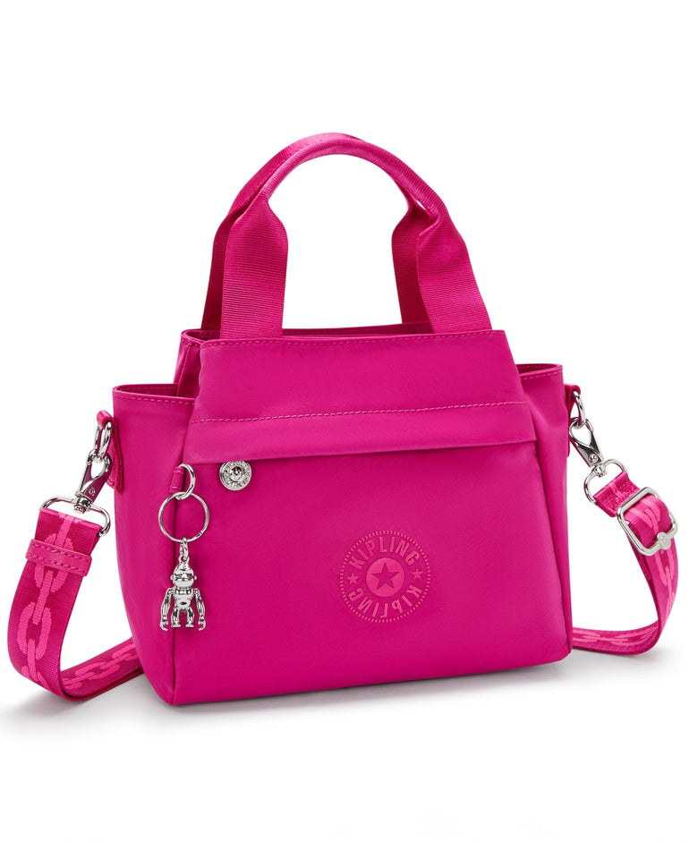 Kipling Cool Elysia Petit sac d’épaule en satin - Fuchsia Night