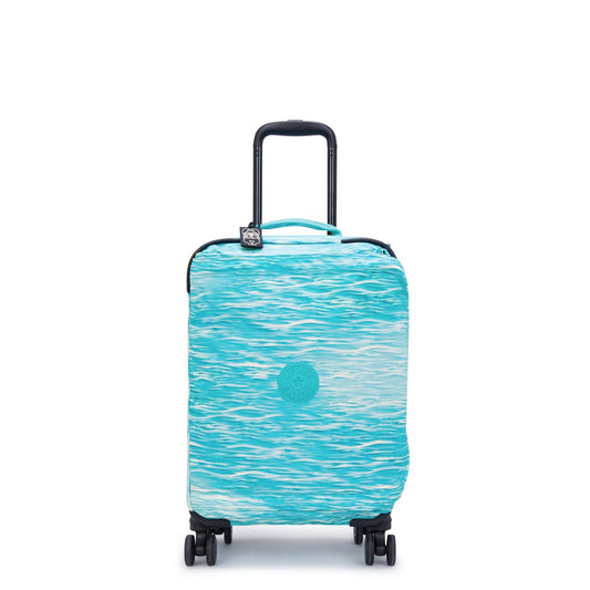 Kipling Spontaneous Small Printed Rolling Luggage - Aqua Pool