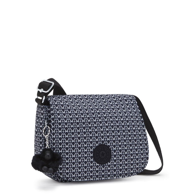 Kipling Loreen Sac bandoulière métallique de taille moyenne - Signature Print