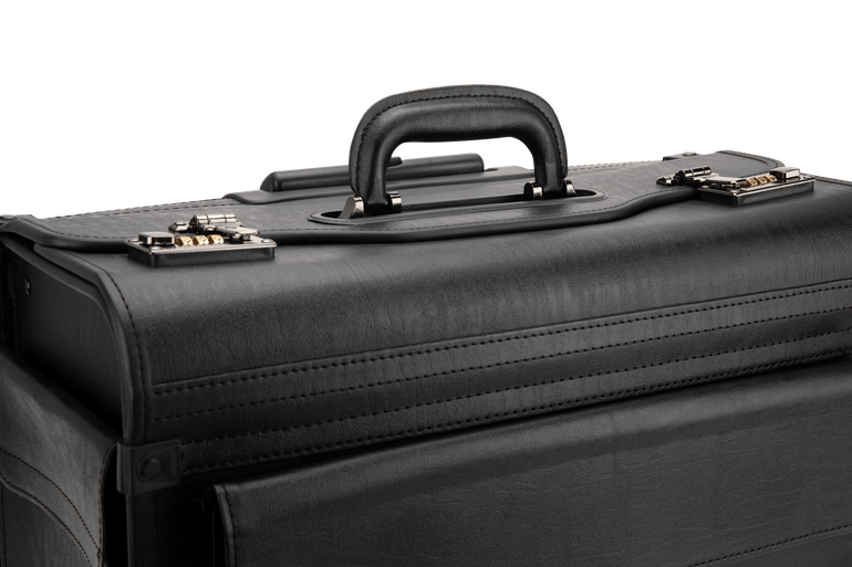 Nextech Valise catalogue roulante en similicuir