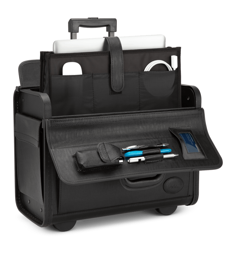 Nextech Valise catalogue roulante en similicuir