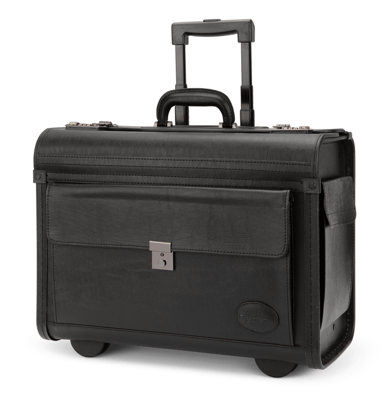 Nextech Valise catalogue roulante en similicuir