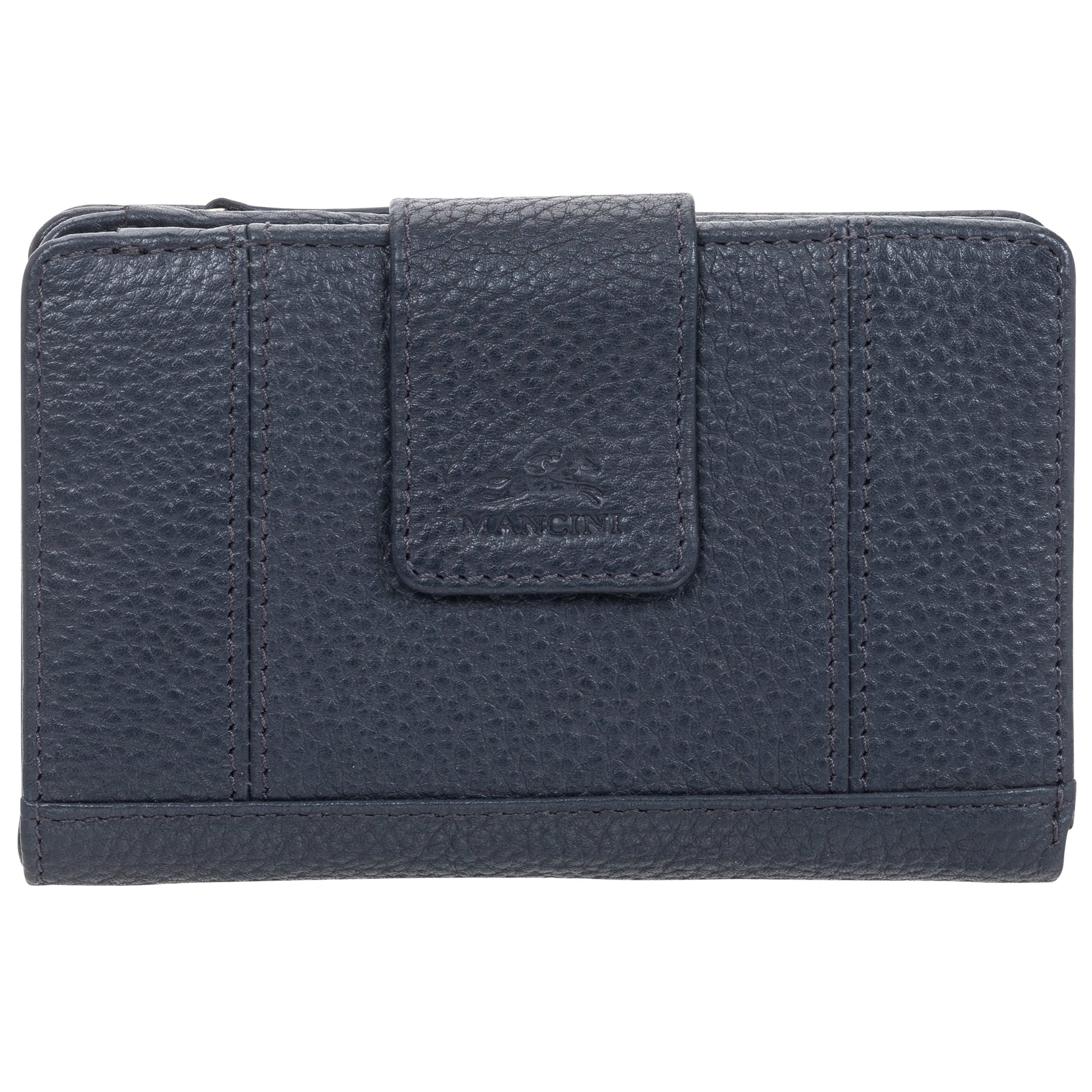 Mancini PEBBLE RFID Medium Clutch Wallet - Navy