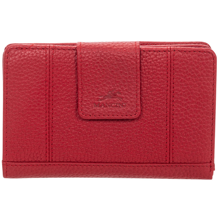 Mancini PEBBLE RFID Medium Clutch Wallet - Red