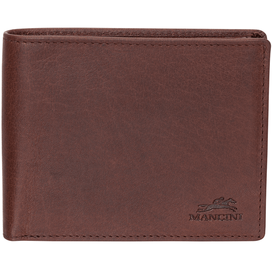 Mancini BUFFALO RFID Secure Billfold - Brown