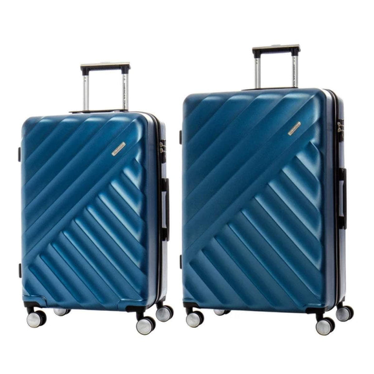 American Tourister Crave Collection 2 Piece Expandable Spinner Luggage Set - Medium and Large - Blue