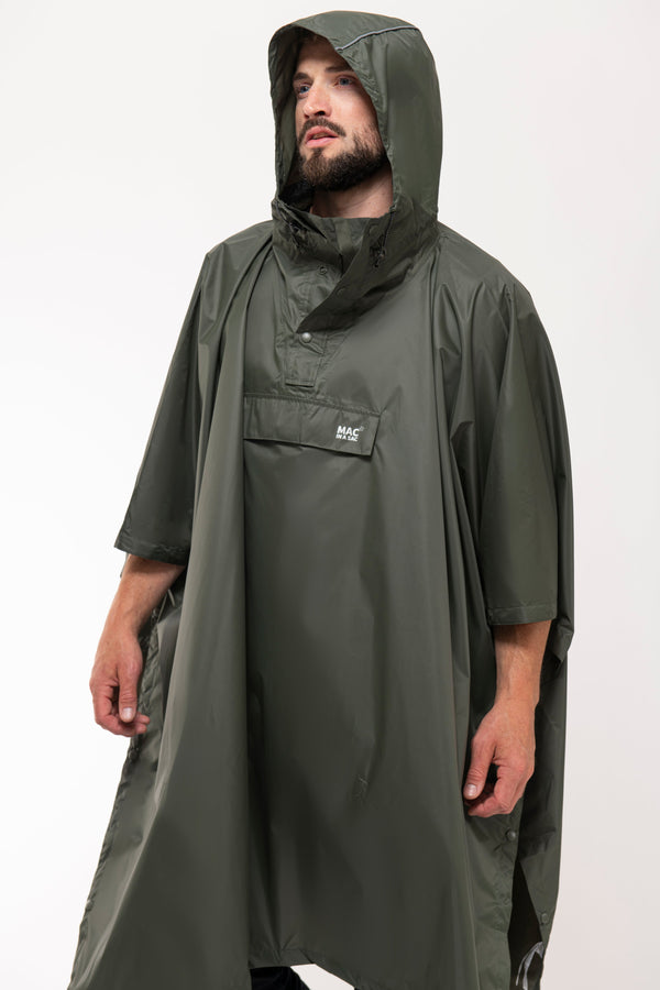 Mac In A Sac Packable Waterproof Unisex Poncho - Khaki - Canada Luggage ...