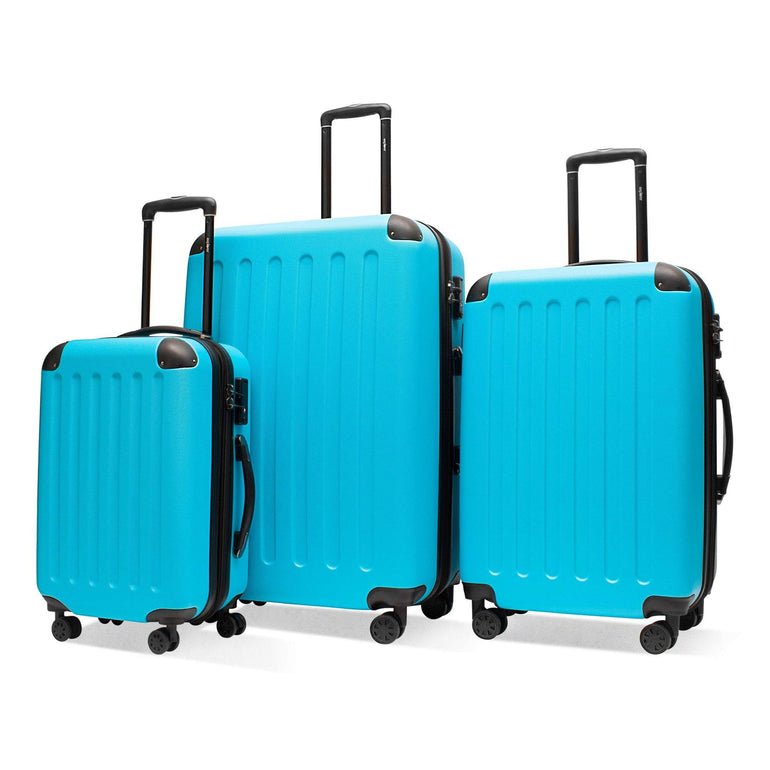 Explorer Pop Collection 3 Piece Expandable Spinner Luggage Set - Teal