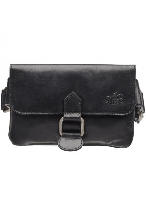 Mancini BUFFALO Slim Waist Bag - Black